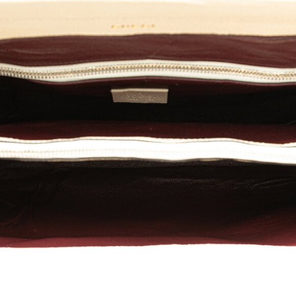 GUCCI White Leather Horsebit Shoulder Bag - Picture 7 of 12